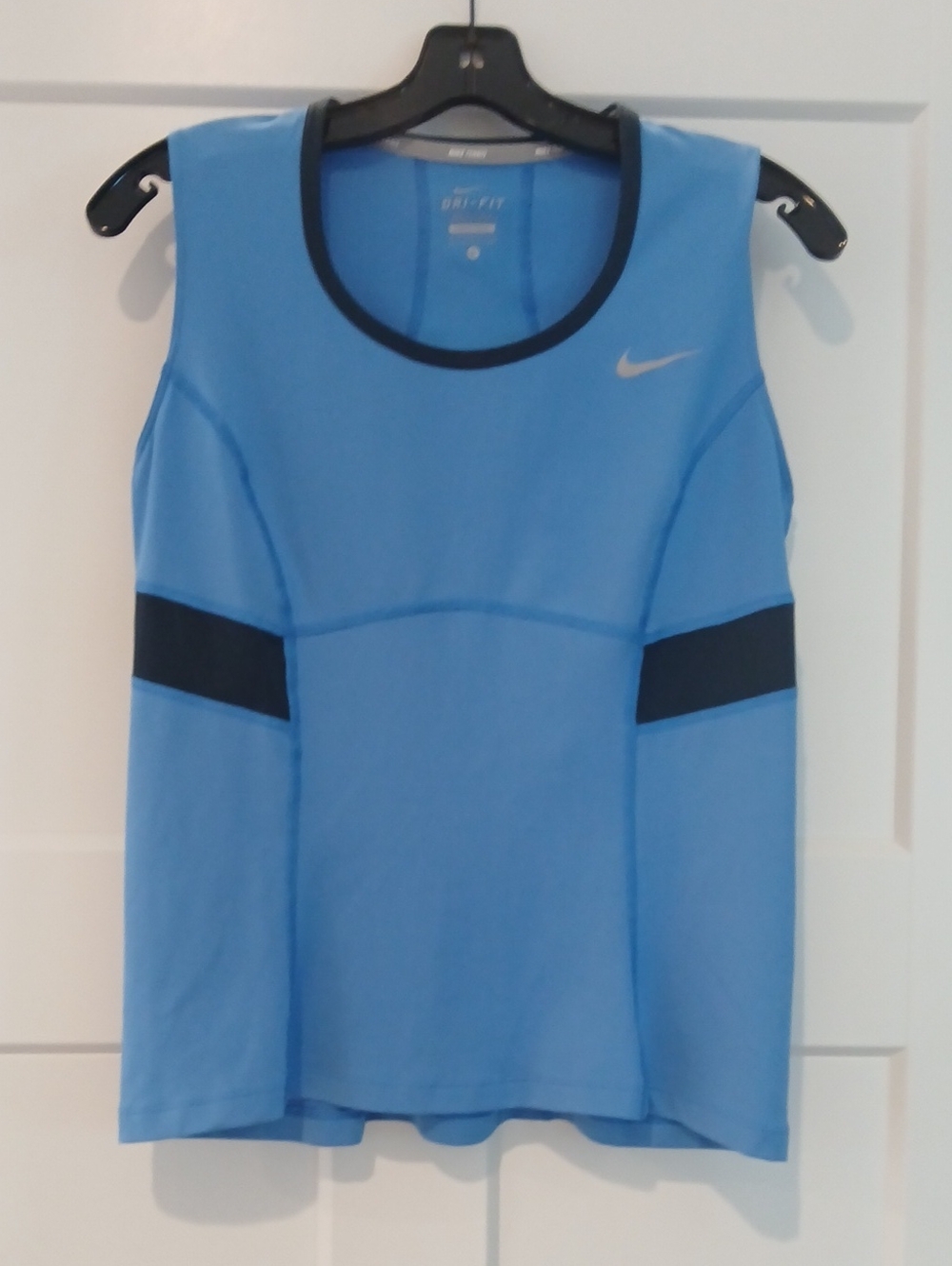 Nike Light Blue Sleeveless Dri-FIT Tank with Black Trim
